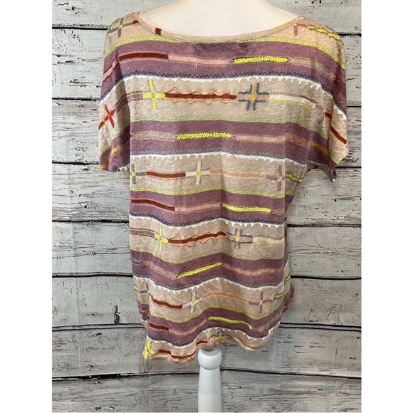 NWT Patterson J. Kincaid southwestern linen western embroidered lagenlook Aztec - Picture 10 of 10